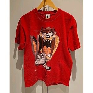 Vintage Jostens Tasmanian Devil Bugs Bunny T-shirt Large 100% Cotton Made In USA